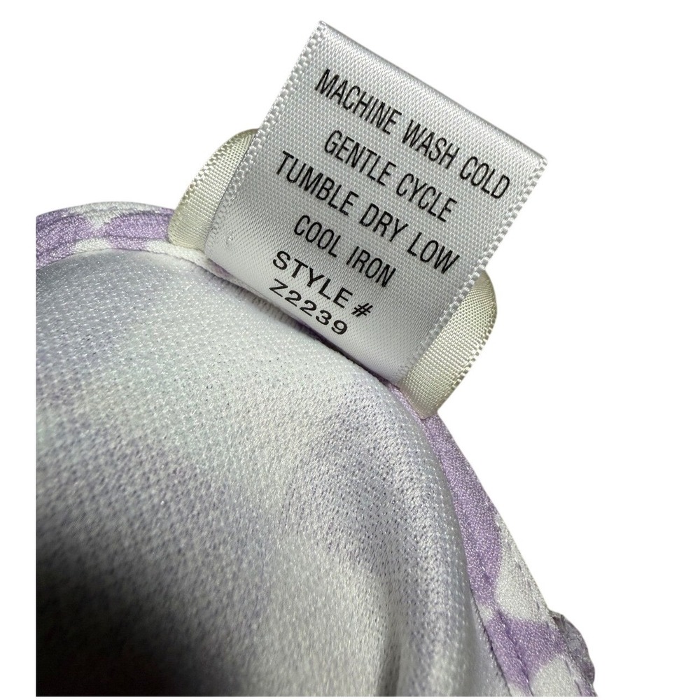 Jenna & Jessie Girls Purple Checkered Floral Overall Dress Size 10 - Picture 4 of 6